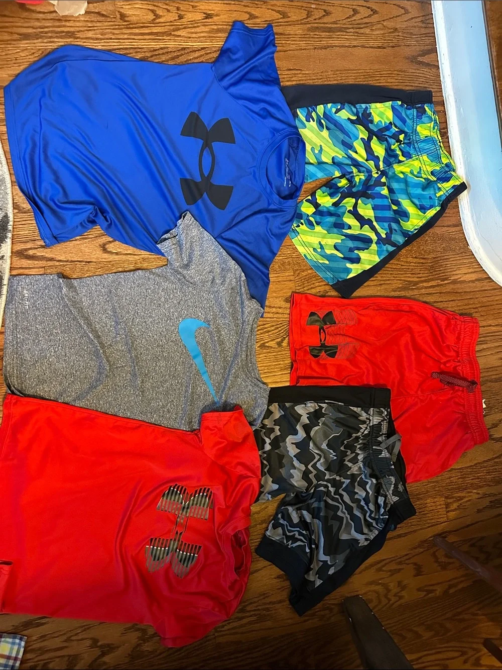 Under Armour,Nike,all motion gymbo Blue and Red Kids Athletic Shorts & Tops Sets
